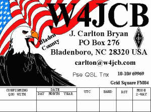 w4jcb QSL Card